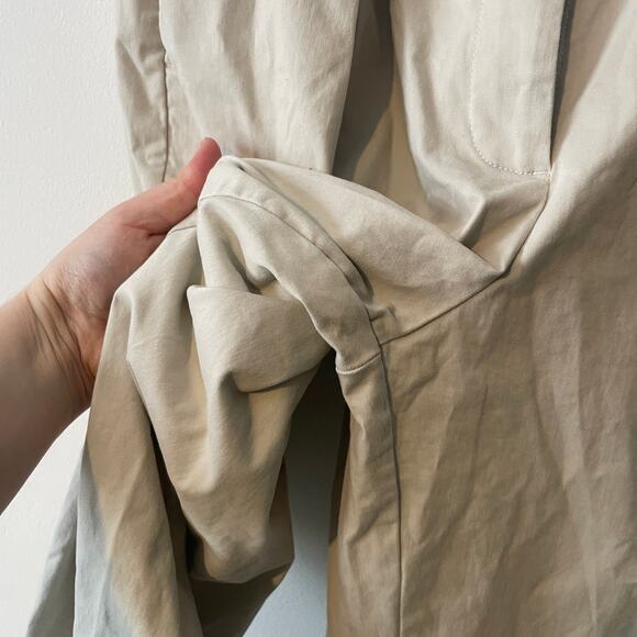 Abercrombie & Fitch Tailored Wide Leg Pleated Khaki Trousers Sz 10 Workwear - Picture 3 of 8